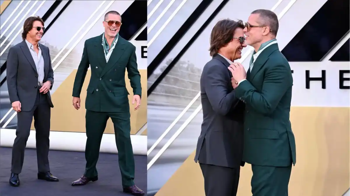 Tom Cruise Just Showed Up to Brad Pitt’s F1 Premiere